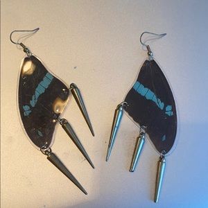 Butterfly Earrings with real wings